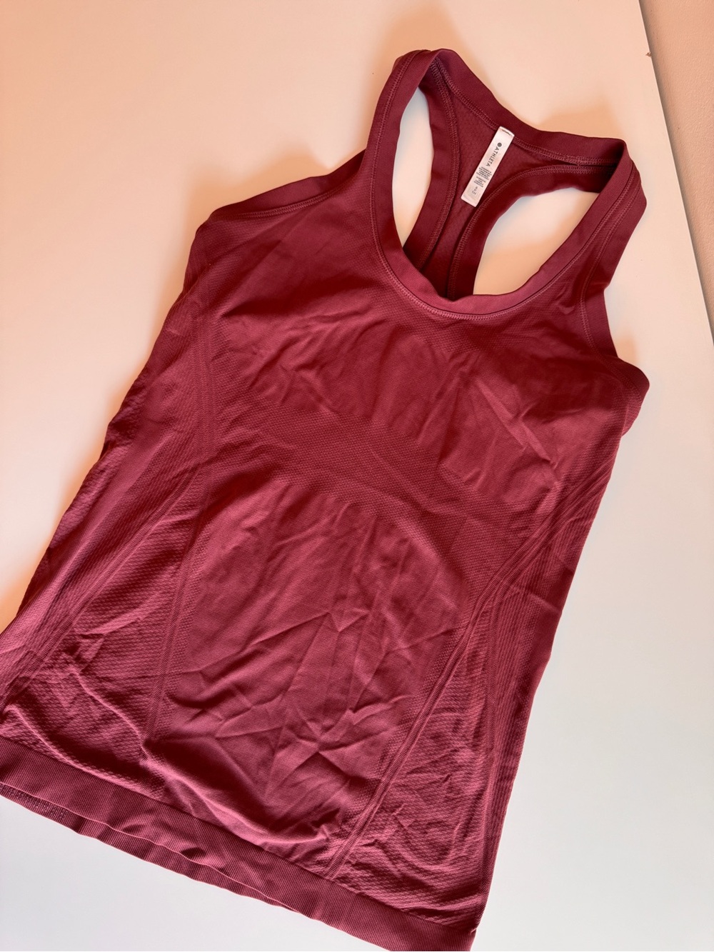 Women’s Athleta Seamless Racerback Tank Top - dark mauve